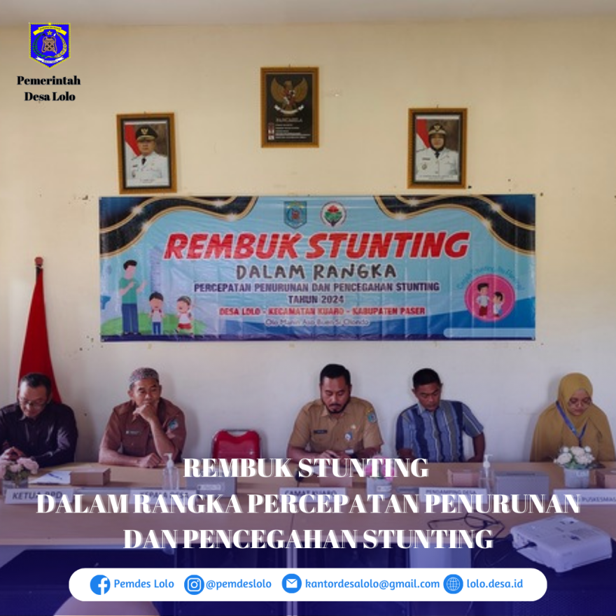 Rembuk Stunting Dalam Rangka Percepatan Penurunan dan Pencegahan Stunting.